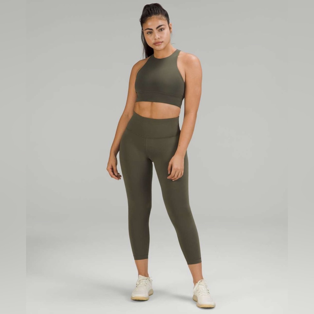 Lululemon Wunder Train Contour Fit High-Rise Tight 25" Army Green